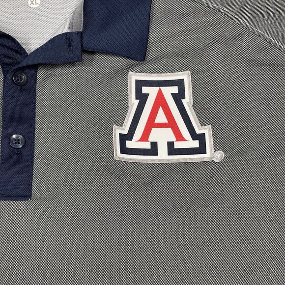 Arizona Wildcats Polo Shirt Mens XL Gray Blue Club Collar Nike Collorblock NCAA - Picture 3 of 12